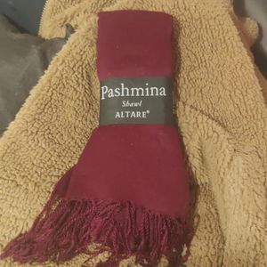 Shawl,pashmina brand,larger size, burgundy red